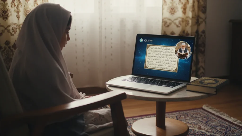 Experience Teacher is taking online class of Quran Student