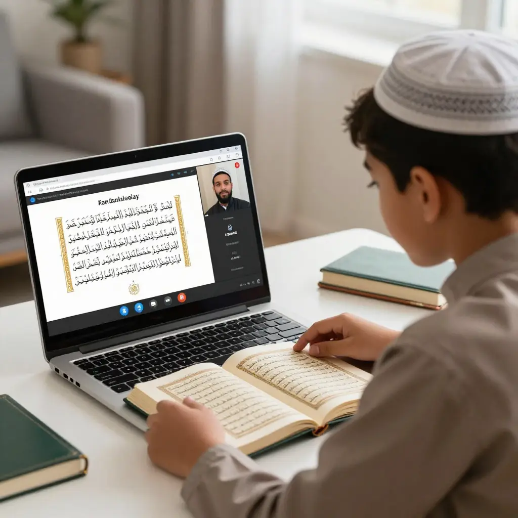 A student is taking Online Ijazah Course
