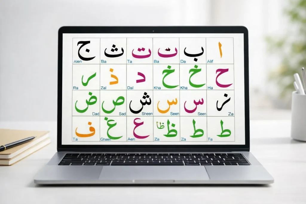 Online Noorani Qaida course Alphabets