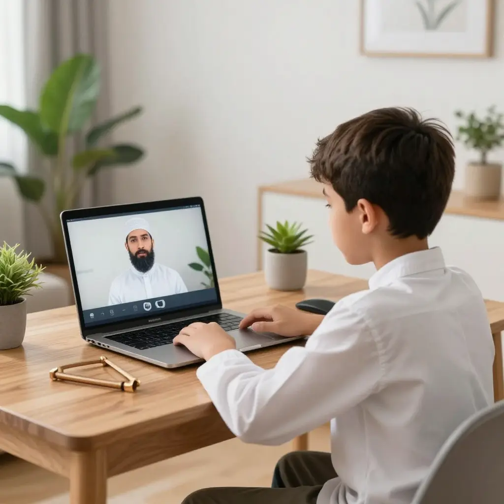 student is attending Sunni online Quran classes with Sunni teacher