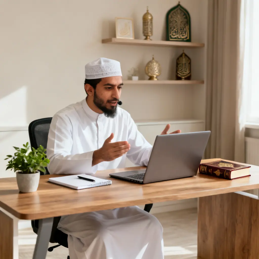 Quran Arabic teacher is taking Online class