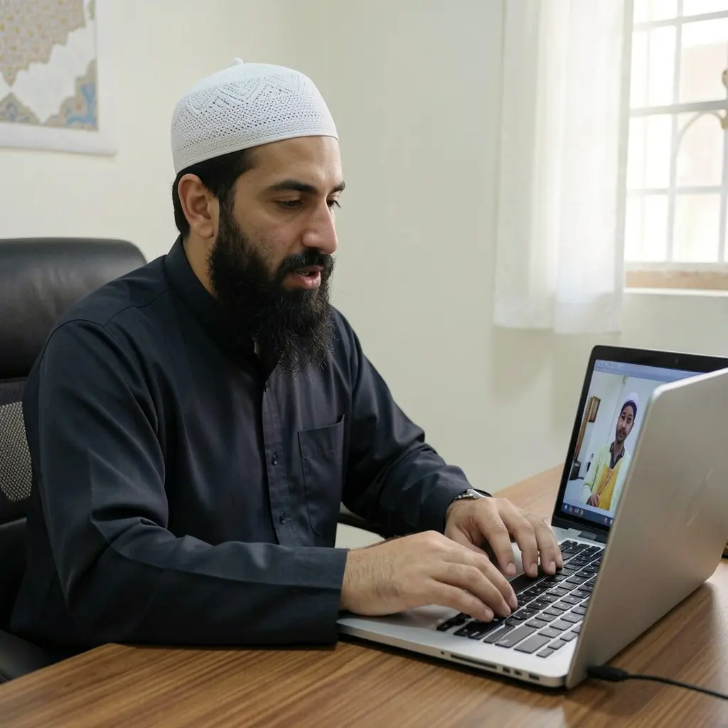 Quran teacher is taking Online Quran reading course