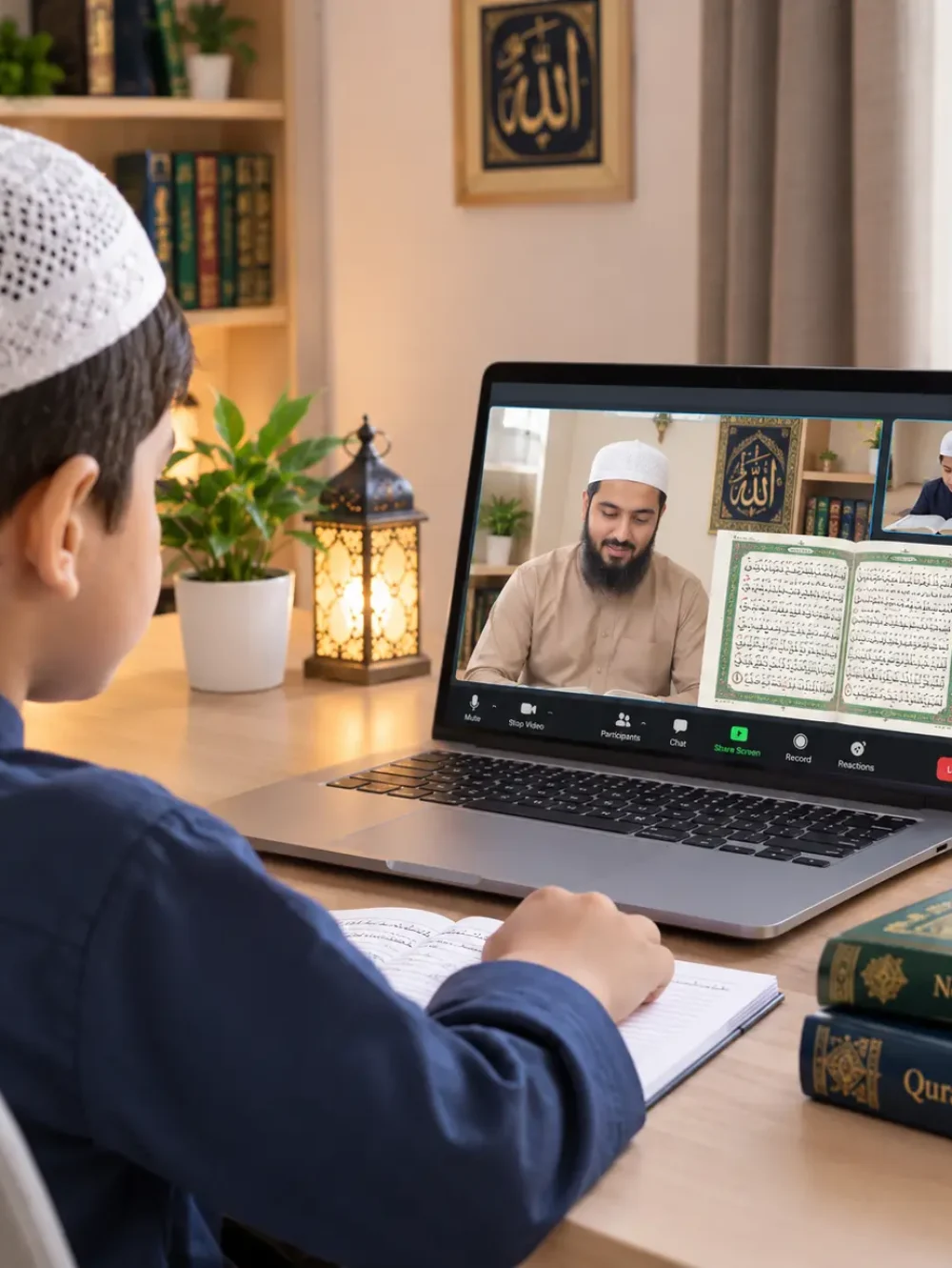 Teacher is taking tajweed Ijazah course