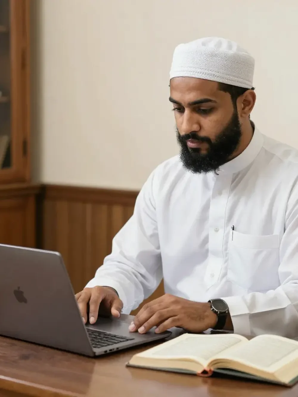 Quran teaching taking Online Hifz Course class on zoom.